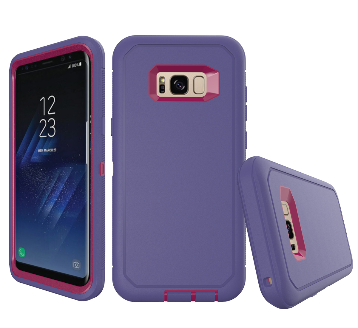 Galaxy S8 Plus Armor Robot Case (Purple Hot Pink)